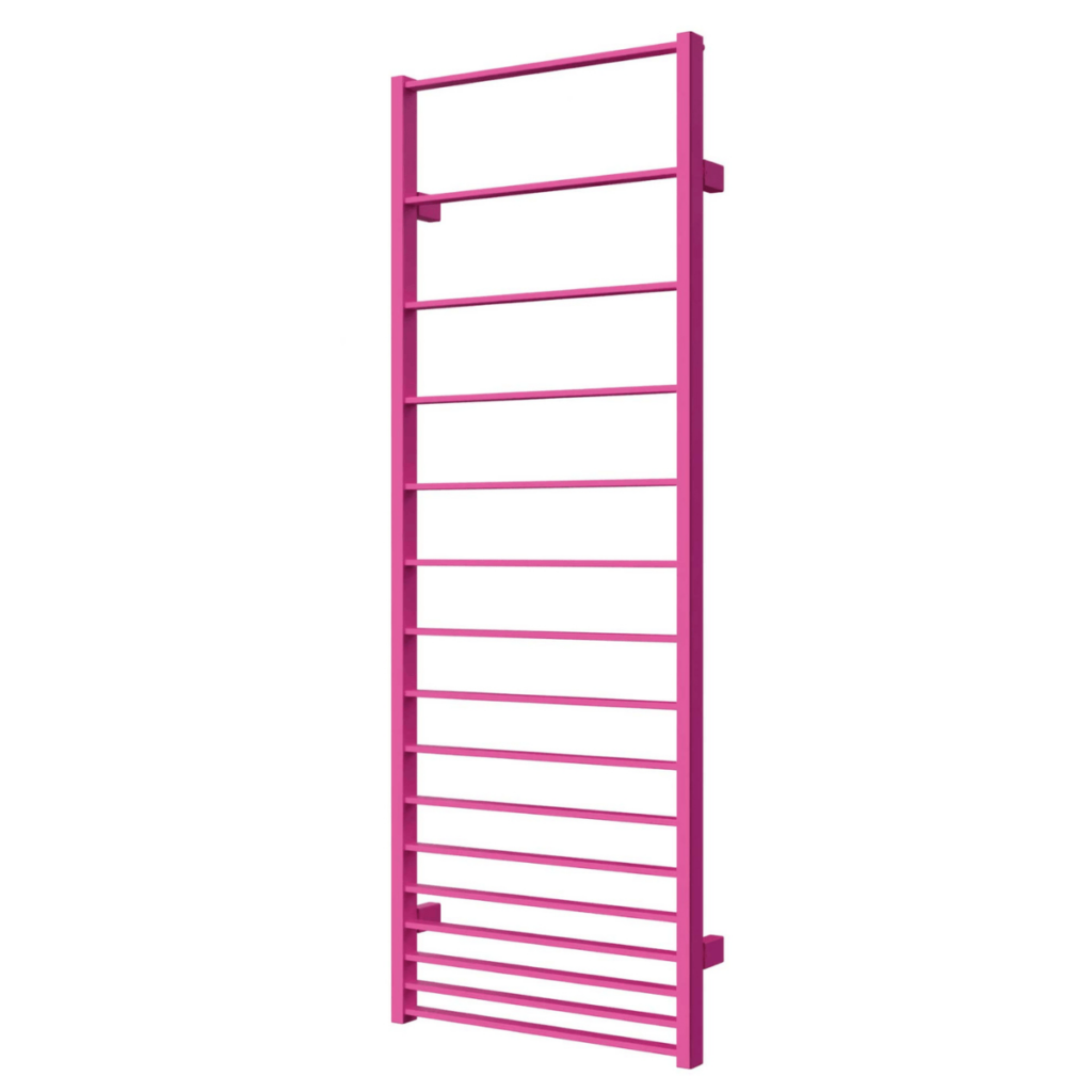Nowoczesny grzejnik łazienkowy ENIX Atut w kolorze r&oacute;żowym