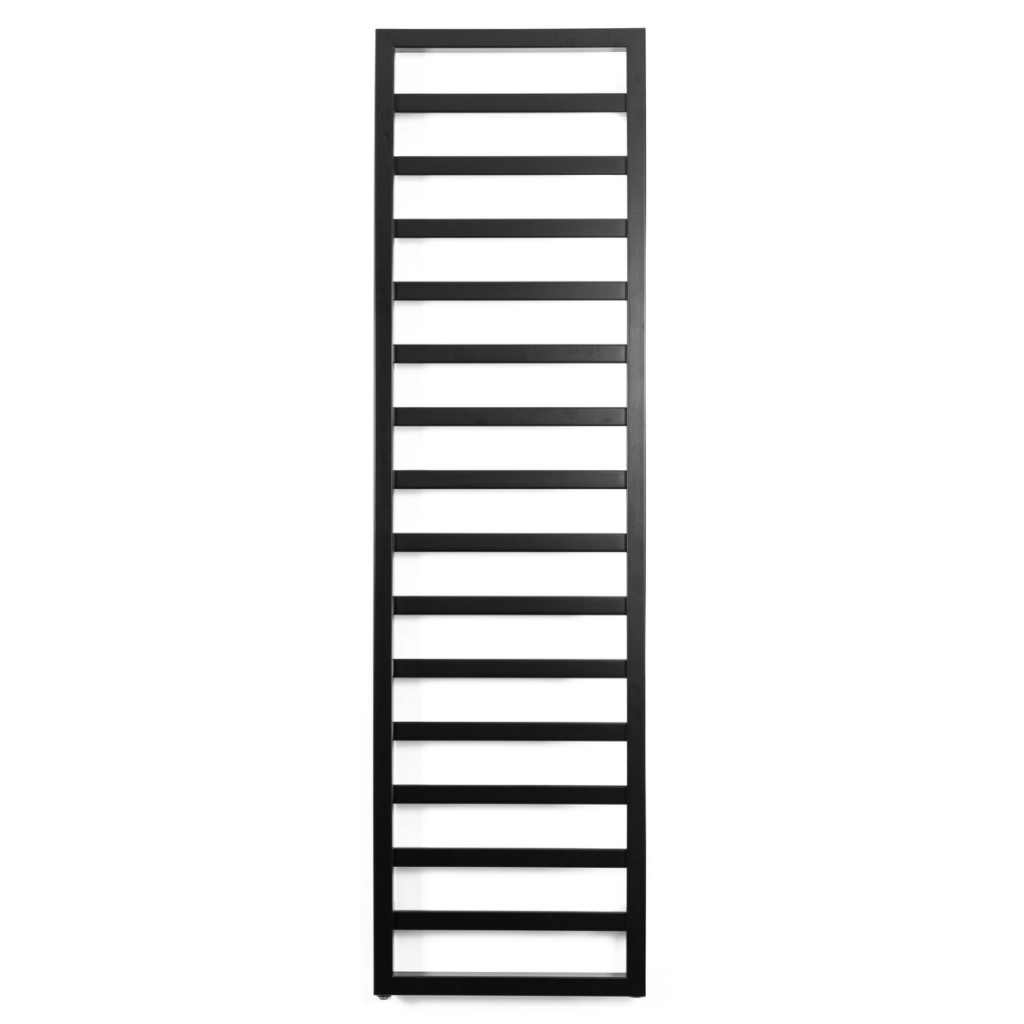 Nowoczesny grzejnik dekoracyjny do łazienki ENIX Billo w kolorze czarnym - widok z przodu