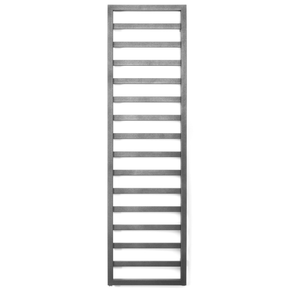 Nowoczesny grzejnik dekoracyjny do łazienki ENIX Billo w kolorze graphite - widok z przodu