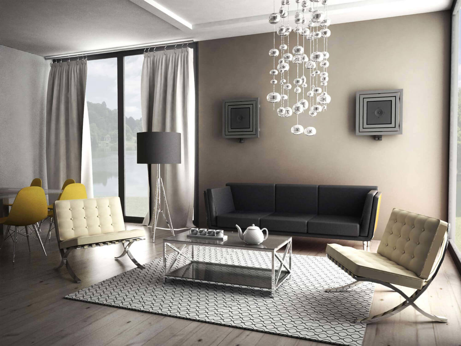 ENIX Grzejnik dekoracyjny LibraAudio LA wnetrze - The glamor living room