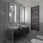 Grzejnik ENIX Pini w nowoczesnej łazience