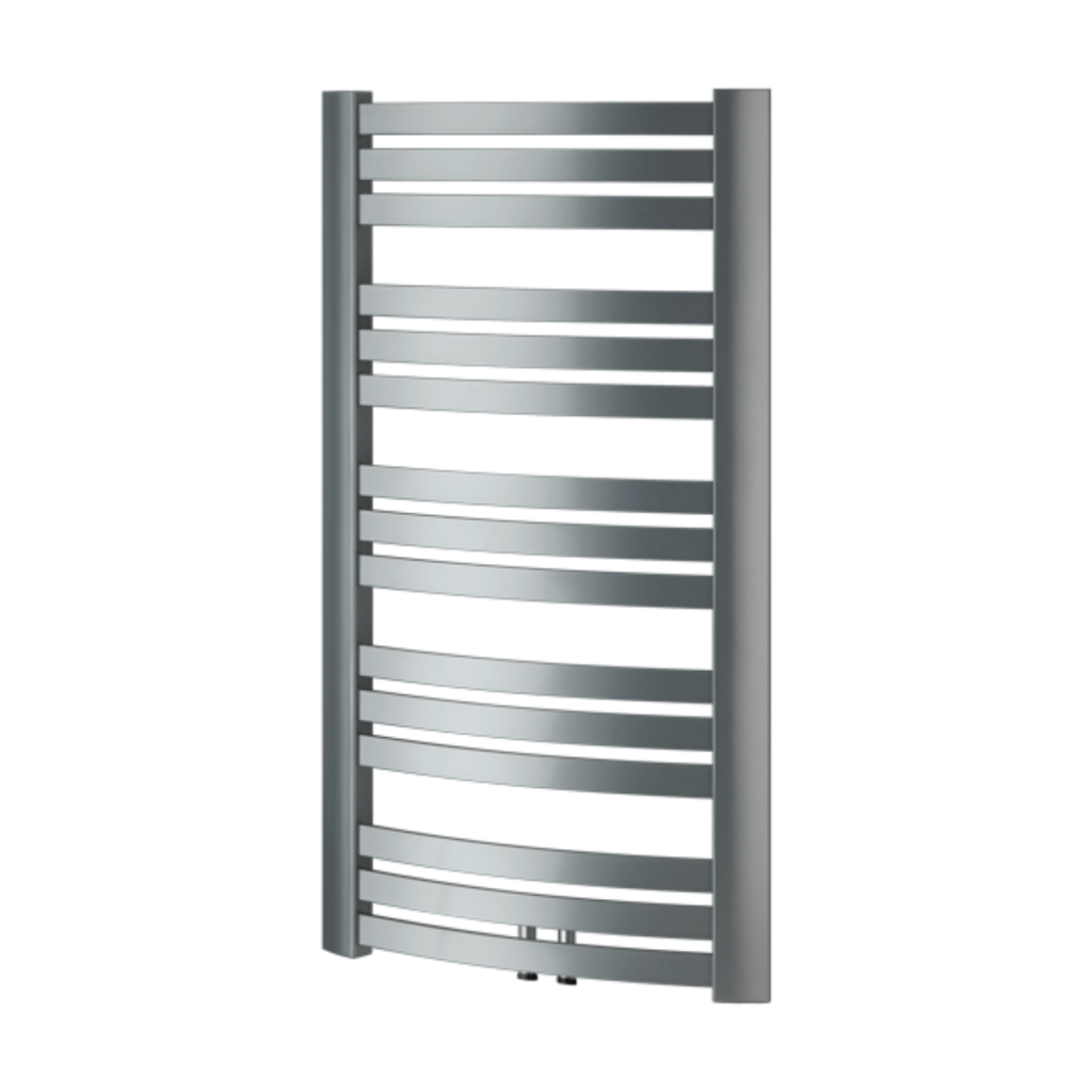 Grzejnik Quattro QX z podłączeniem środkowym w kolorze srebrnym