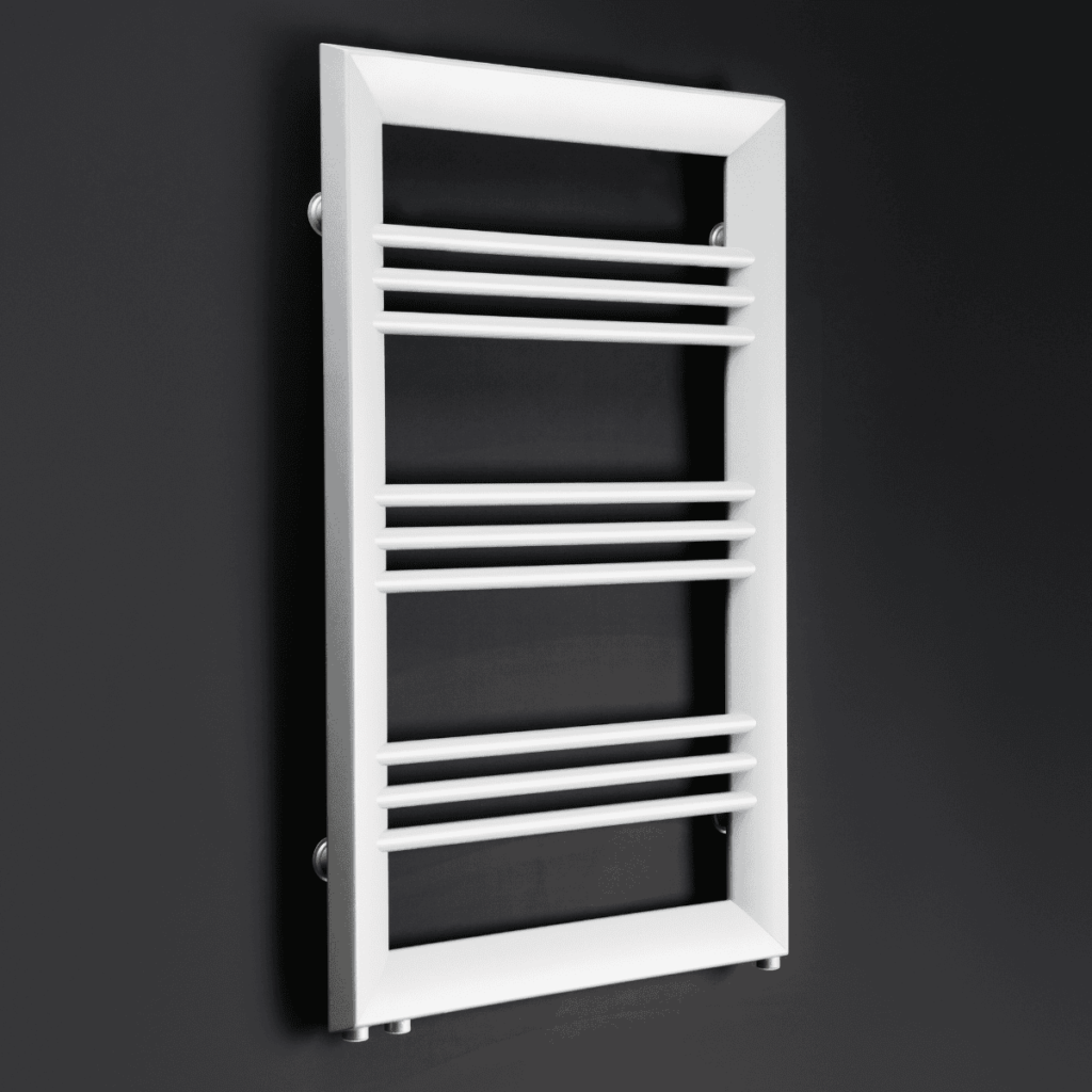 Dekoracyjny grzejnik ENIX Rama w kolorze cashmere na ciemnym tle