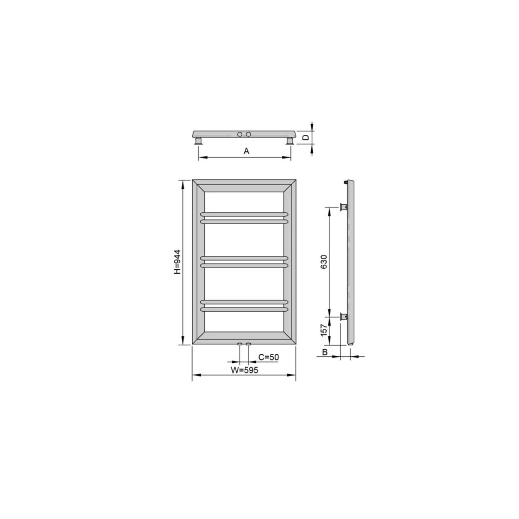 Grzejnik ENIX Rama - rysunek techniczny