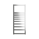 Designerski grzejnik ENIX Revo w kolorze srebrnym - widok z przodu