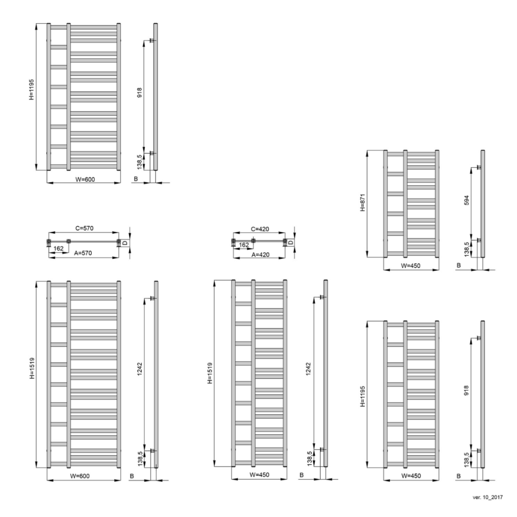 Grzejnik ENIX Tales - rysunek techniczny
