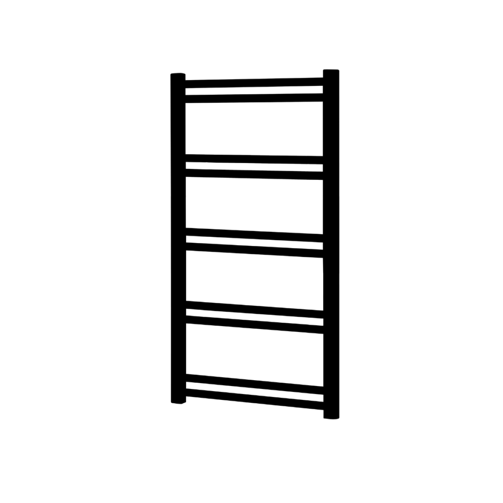 Nowoczesny grzejnik łazienkowy ENIX Uno w kolorze czarnym