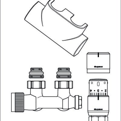 Zawor OVENTROP Multiblock rysunek 400x400 - OVENTROP Multiblock valve